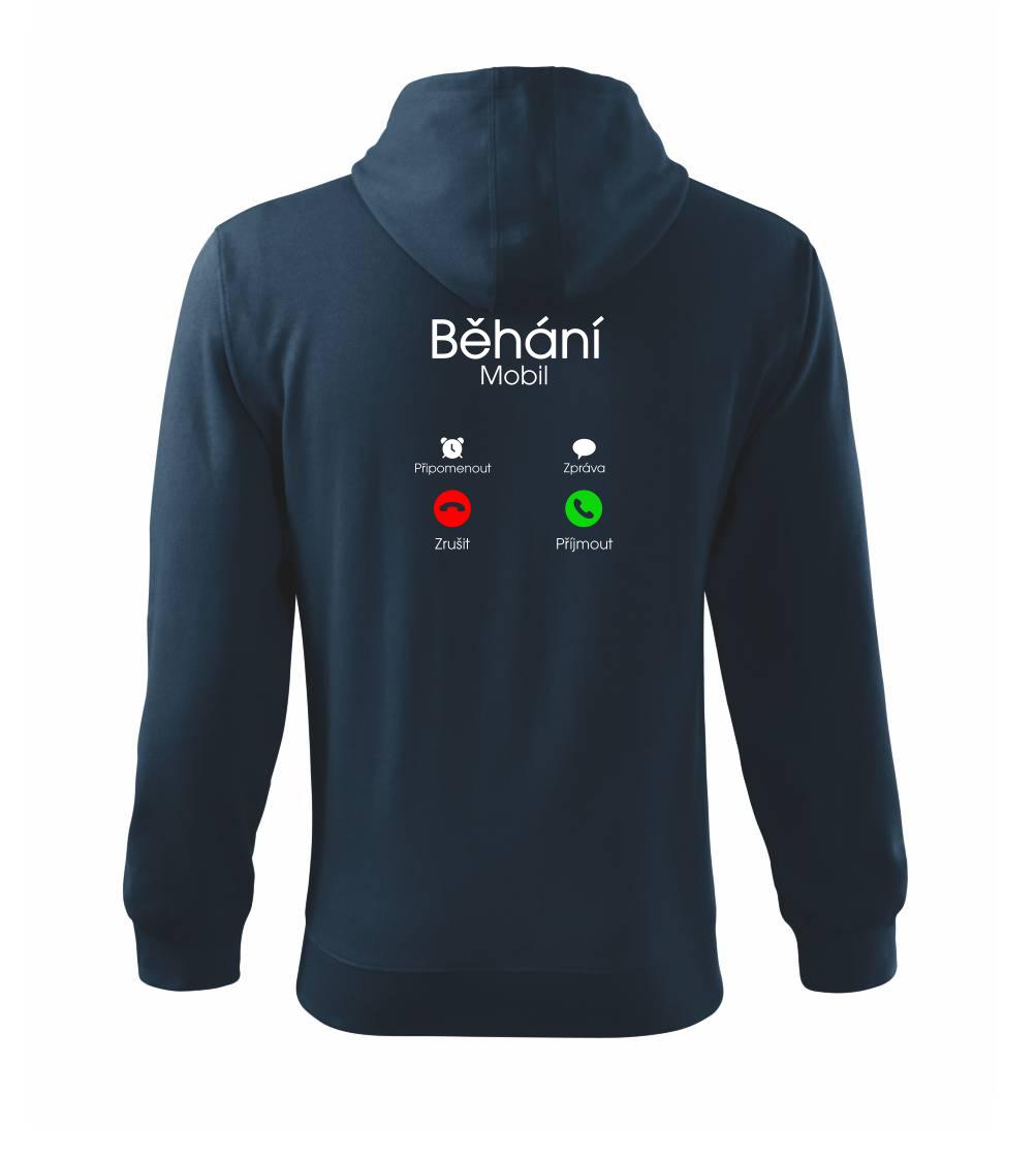 Běhání volá - Mikina s kapucí na zip trendy zipper