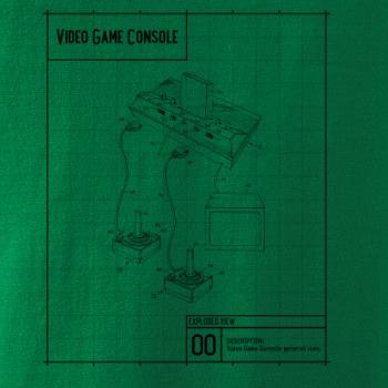 Nákres video game console s joystickem