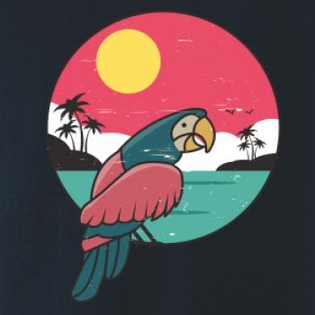 Papoušek v kruhu u moře