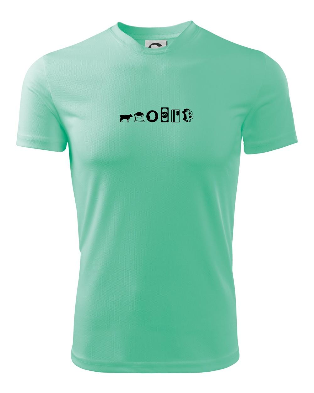 Evoluce peněz bitcoin - Dětské triko Fantasy sportovní (dresovina)