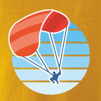 Paragliding oranžový v modrém kolečku