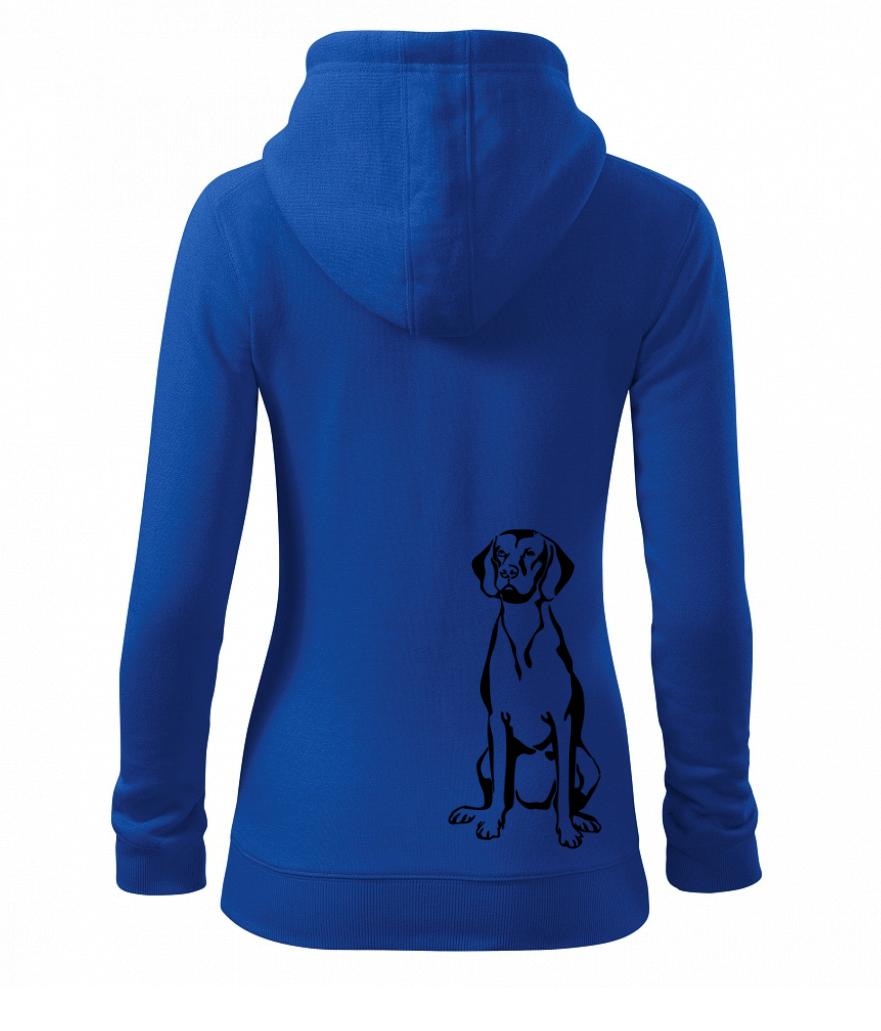 Vizsla na výšku - Dámská mikina trendy zipper s kapucí