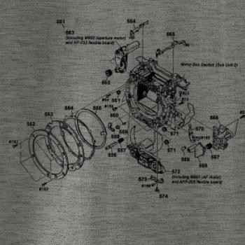 Nákres uzávěrka starý fotoaparát