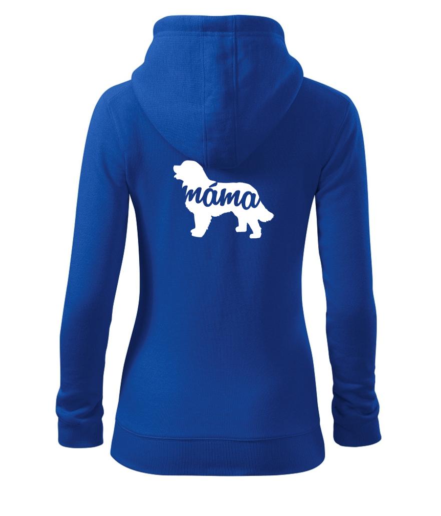 Bernský salašnický pes máma obrys - Dámská mikina trendy zipper s kapucí
