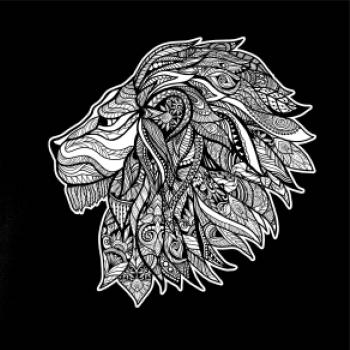 Hlava lva - mandala