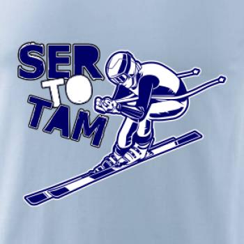 Lyžař ser to tam