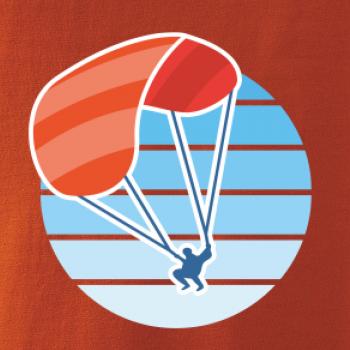 Paragliding oranžový v modrém kolečku