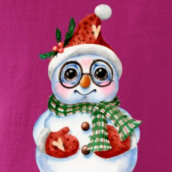 Sněhulák kreslený s brýlemi