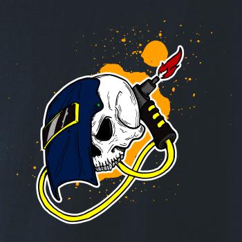 Svářeč - kreslená lebka