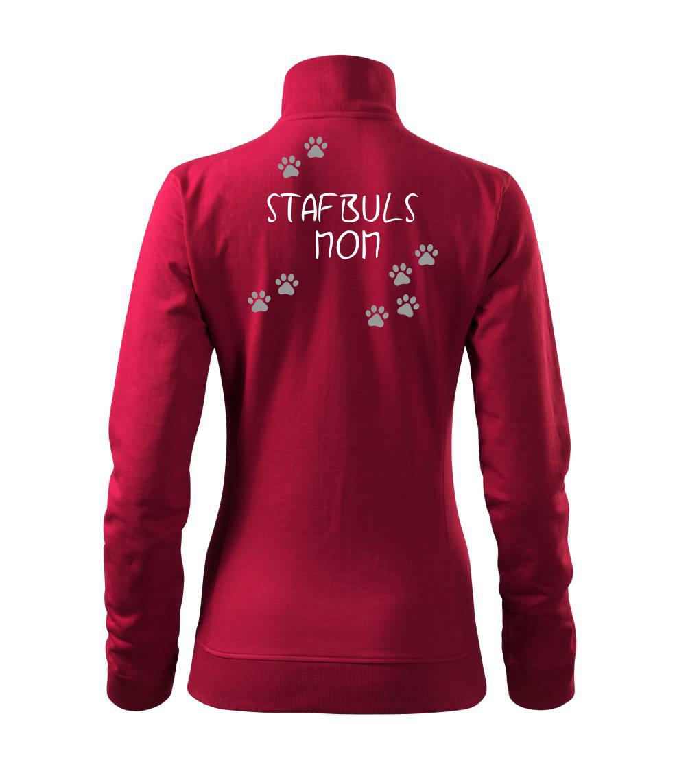 Stafbuls mom (Stafordširský bulteriér) (Reflexní tlapky) - Mikina dámská Viva bez kapuce