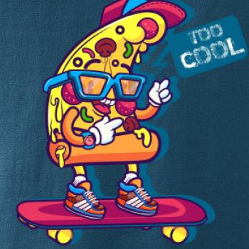 Pizza slice with skateboard
