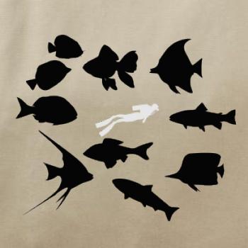 Potápeč ryby čtverec