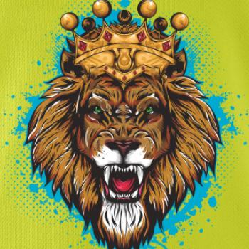 Lev kreslený s korunou