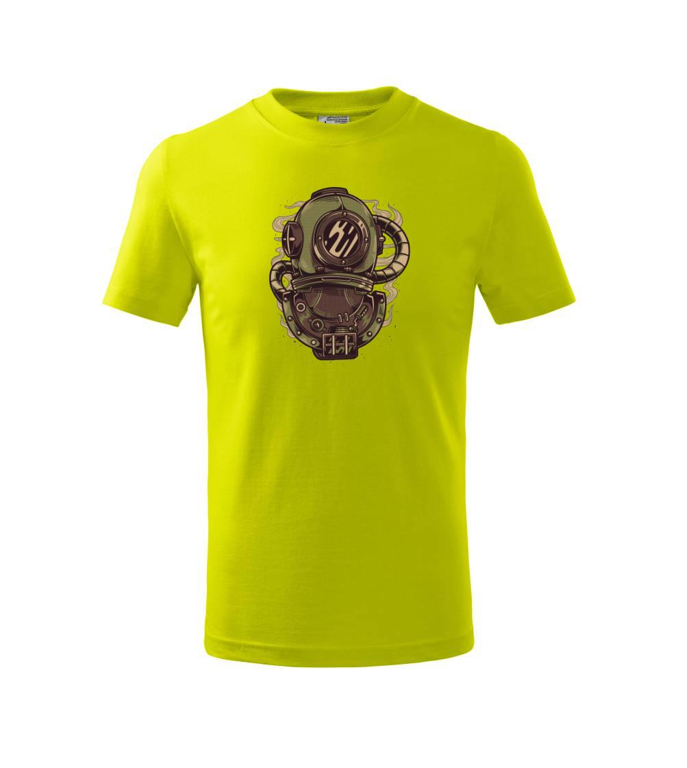 Starý potapěčský skafandr