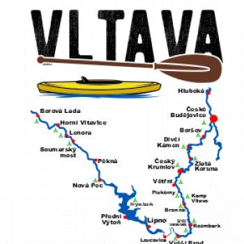 Mapa řeky Vltavy Mapa řeky Vltavy