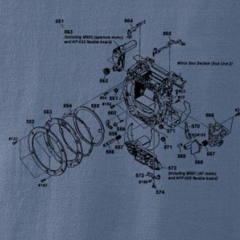 Nákres uzávěrka starý fotoaparát