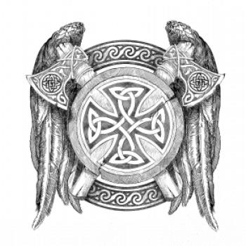 Keltský symbol a sekery