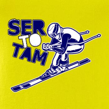 Lyžař ser to tam