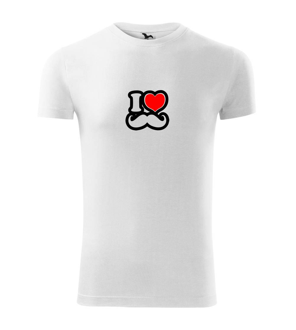 i love mustache - obrys - Viper FIT pánské triko