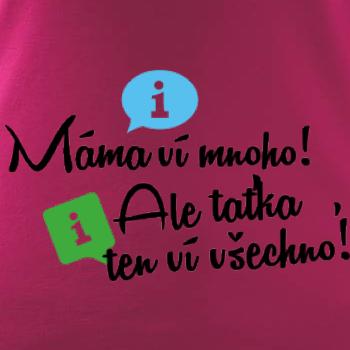 Máma ví mnoho! Ale taťka, ten ví všechno.