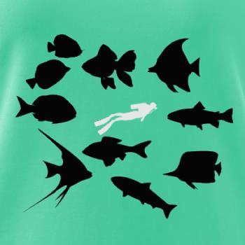 Potápeč ryby čtverec