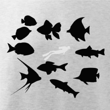 Potápeč ryby čtverec