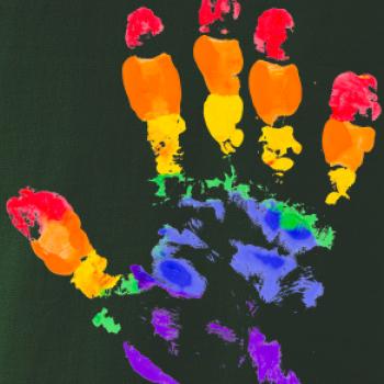 LGBT hand print LGBT hand print