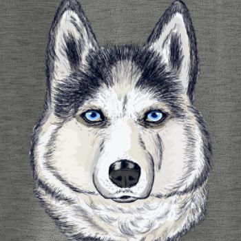 Husky hlava - kreslený