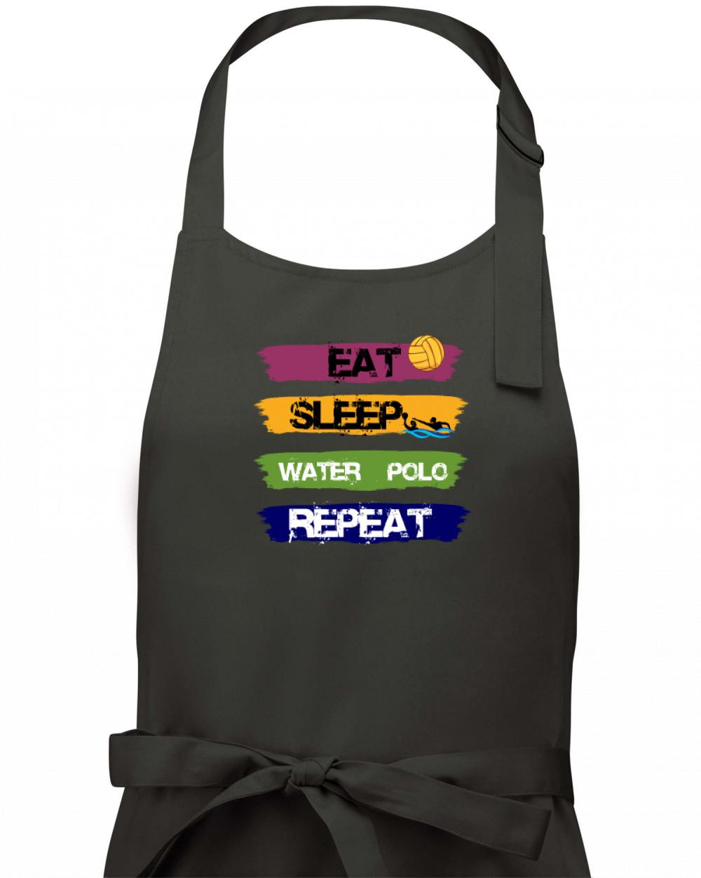 Eat sleep watter polo barevné - Zástěra klasická