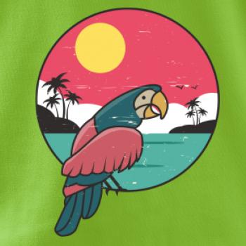 Papoušek v kruhu u moře