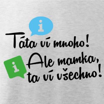 Táta ví mnoho! Ale mamka, ta ví všechno