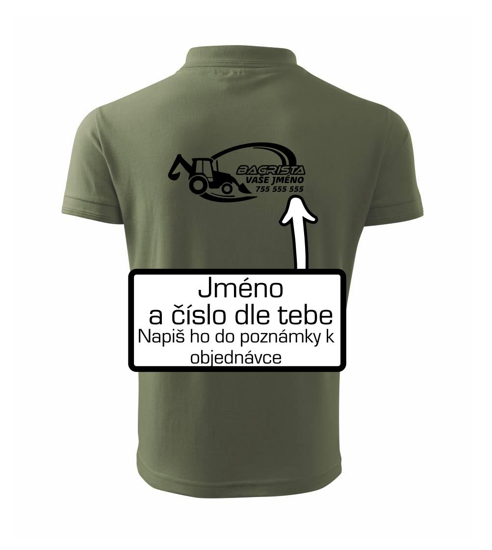 Traktorbagr - vlastní nápis a číslo