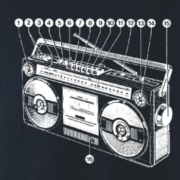 Nákres starý magnetofon