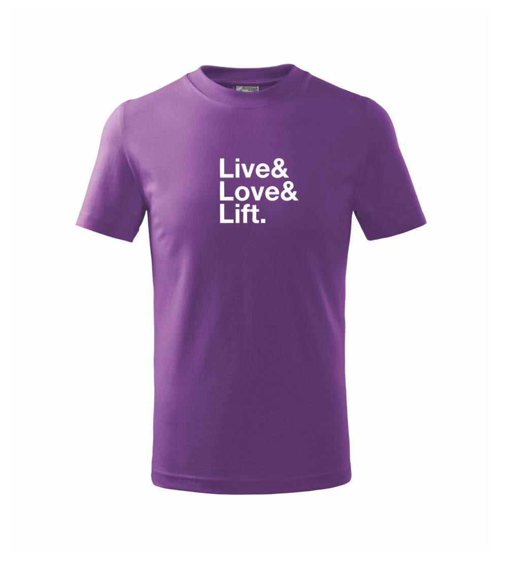 Live, love, lift - Triko dětské basic