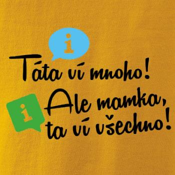 Táta ví mnoho! Ale mamka, ta ví všechno