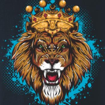 Lev kreslený s korunou