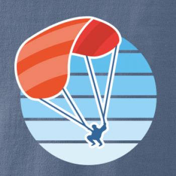 Paragliding oranžový v modrém kolečku