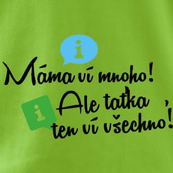Máma ví mnoho! Ale taťka, ten ví všechno.