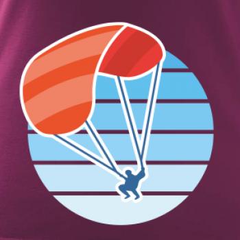 Paragliding oranžový v modrém kolečku