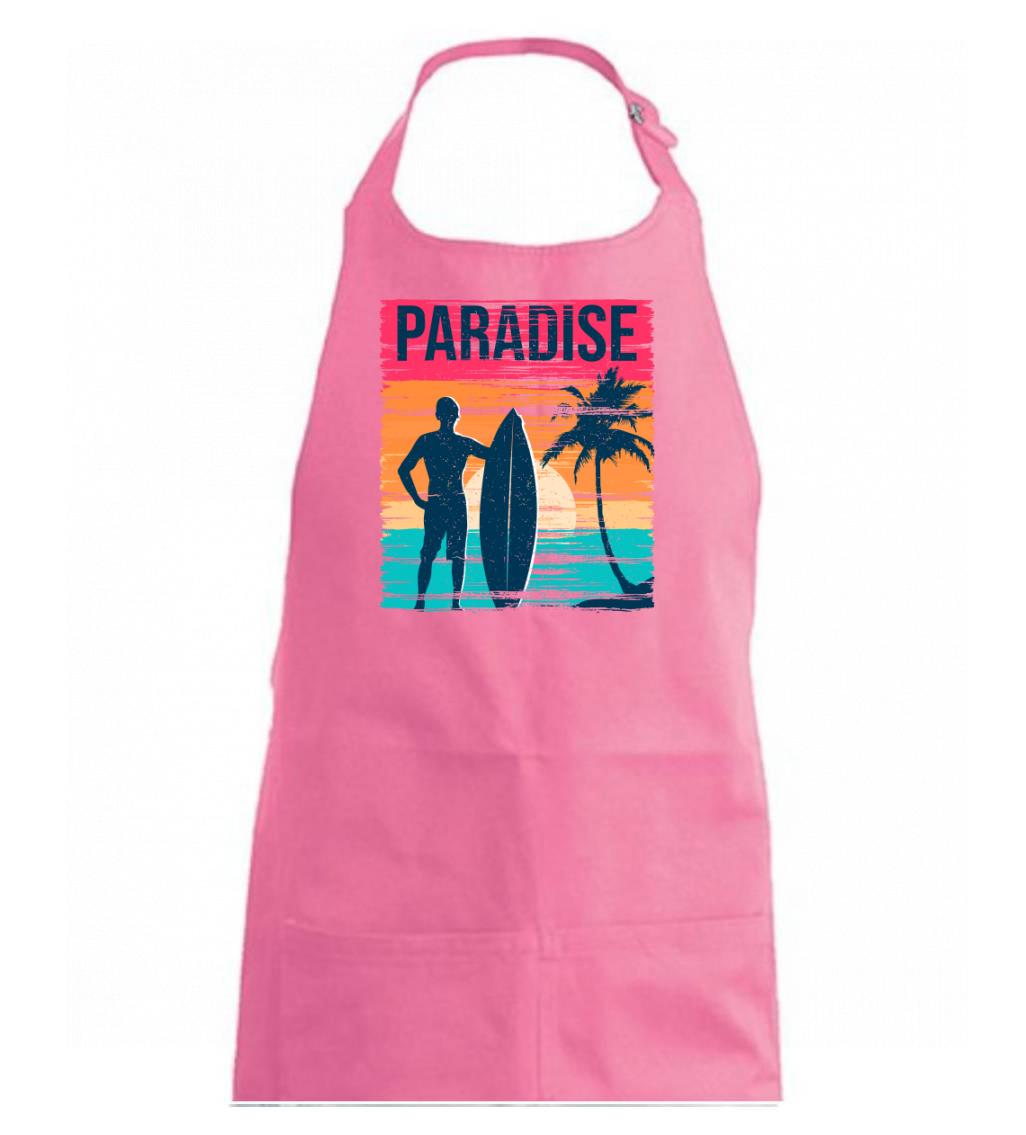 Paradise - barevný čtverec - Zástěra na vaření