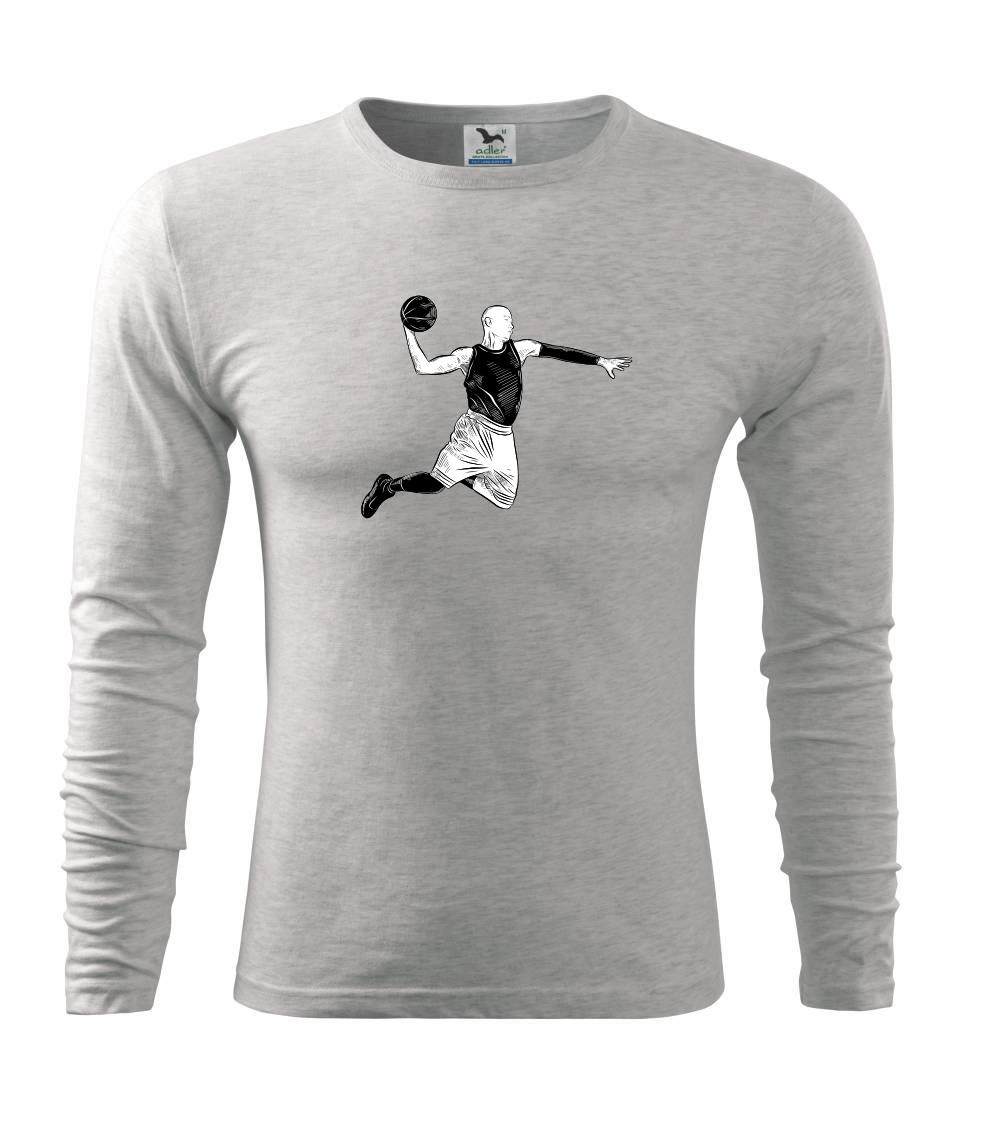 Basketbalista ve výskoku - Triko s dlouhým rukávem FIT-T long sleeve
