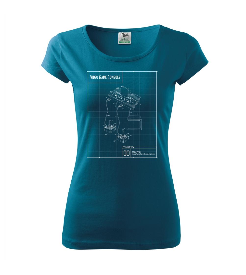 Nákres video game console s joystickem