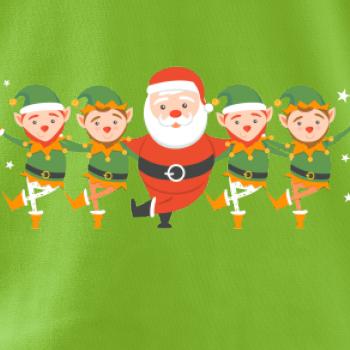 Tancující Santa a čtyři skřítci