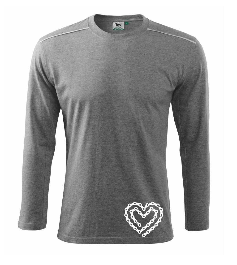 Cyklo srdce řetěz - Triko s dlouhým rukávem Long Sleeve