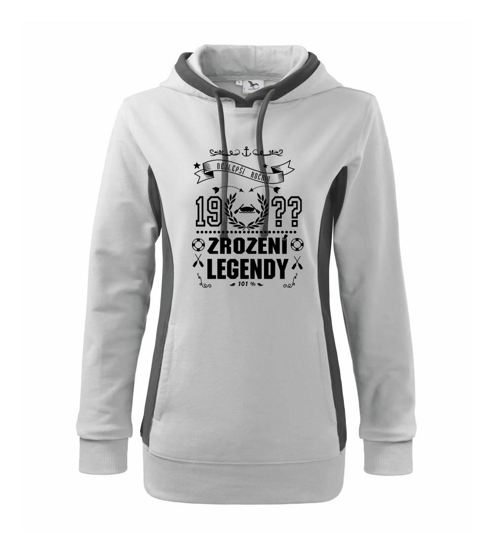Zrození legendy - pro vodáky - Mikina dámská Kangaroo s kapucí