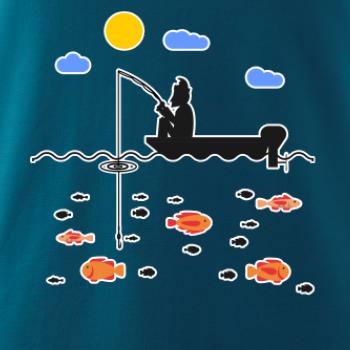 Rybář který má smůlu na loďce