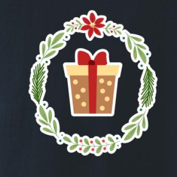 Vánoční věnec s dárkem