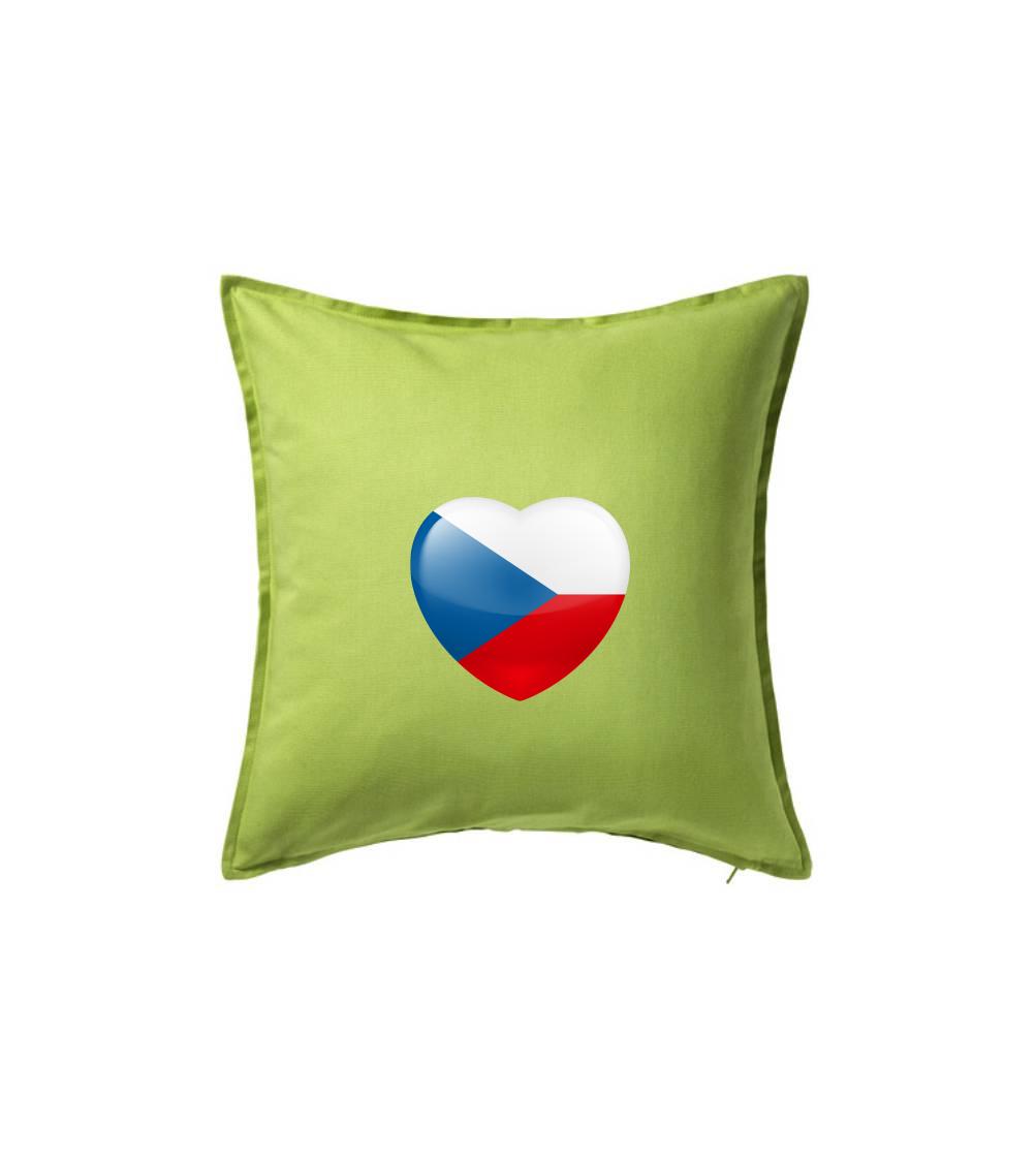 České srdce - vlajka - Polštář 50x50