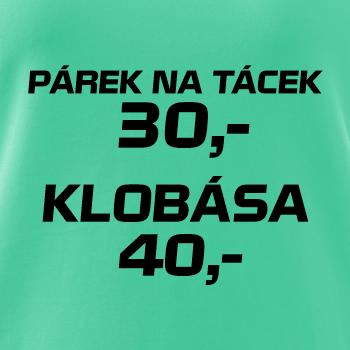Párek na tácek a klobása