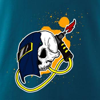 Svářeč - kreslená lebka